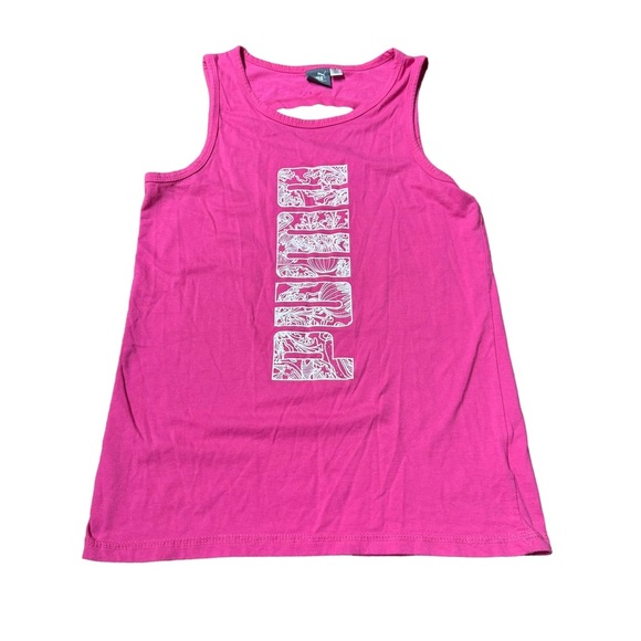 PUMA | Pink & White Cutout‎ Workout Tank | Size Youth XL - Picture 1 of 4